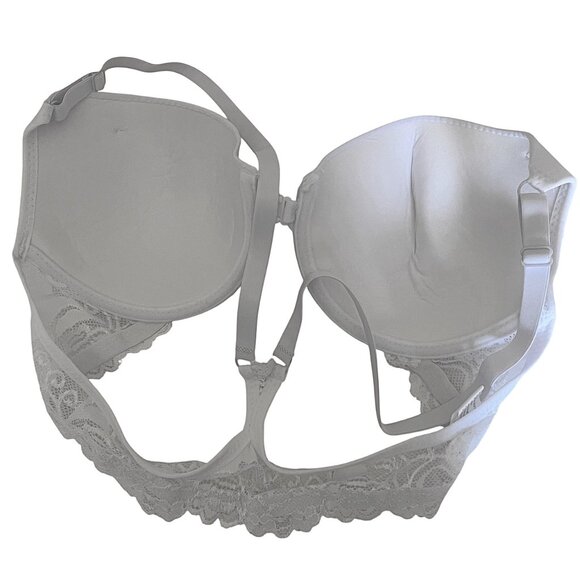 Angelina Lace Accent Lightly Padded Front Clasp Racerback Bra 38B - Picture 3 of 5